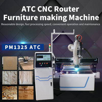 PM1325 ATC Плитка CNC маршрутизатор для деревянных кухонных шкафов и мебельных дверей