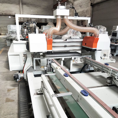 Скорость MJ-27308 Деревообработка CNC Автоматическая деревянная дверь Деревянная панель Четырехбоковая режущая пила